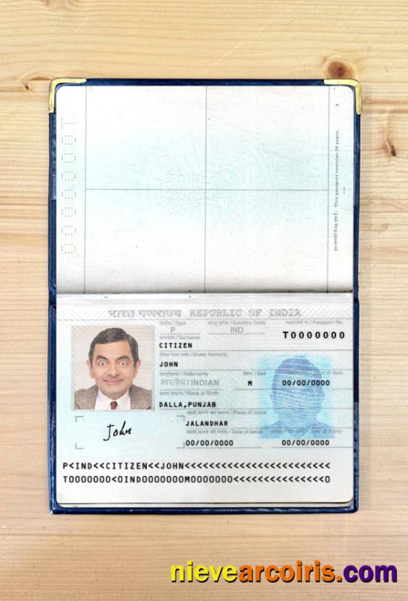 India passport new version 2 pages photolook 1
